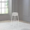 Aubrie Backless 30" Swivel Barstool Off White/Silver - Hillsdale Furniture