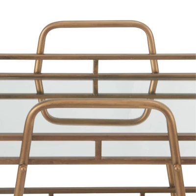 Addison Bar Cart Antique Gold - Adore Decor - Image 2