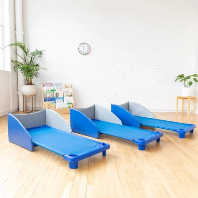 ECR4Kids Naptime Privacy Partition, Nap Divider, Blue/Grey, 5-Pack - Image 4