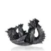 True Dragon Wine Bottle Holder | Fantasy Tabletop Statue, Gothic Wine Accessory, Soft Base Protects Tables, Pewter Color Finish