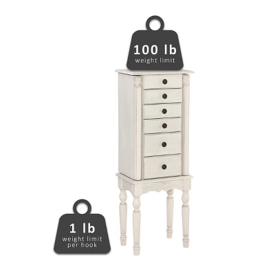 Obrecht Jewelry Armoire Off White - Powell Company - Image 2