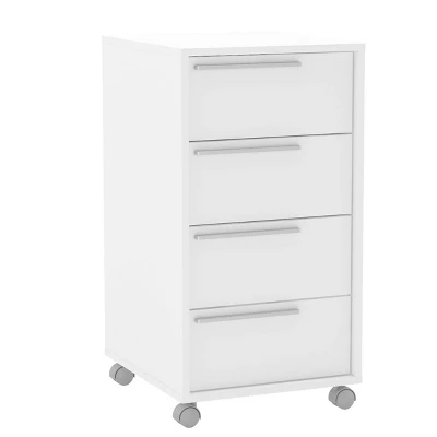 Maia 4 Drawer File Cabinet White - Polifurniture - Image 7