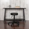 Flash Furniture Black Adjustable Doctors Stool On Wheels With Ergonomic Molded Seat