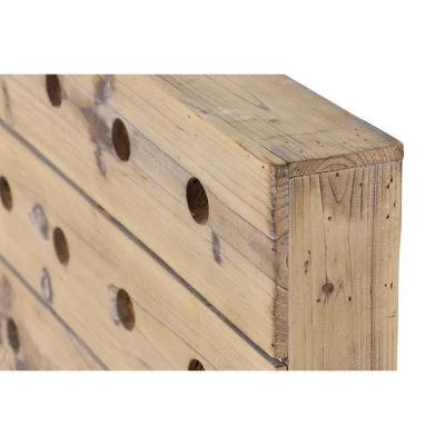 Rustic Wood Wall Wine Rack Brown - Olivia & May - Image 2