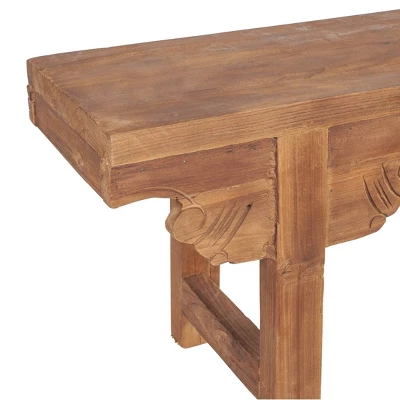 Ellen Mindi Wood Bench Brown - East At Main - Image 5