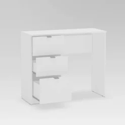 Cambridge 3 Drawer Writing Desk White - Polifurniture