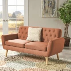 Bernice Petite Mid Century Modern Tufted Sofa - Christopher Knight Home