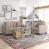2pc Georgia Fabric Loveseat And Accent Chair Set Taupe - CorLiving