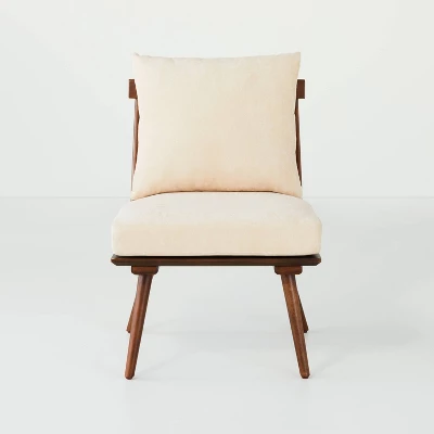 Spindle Back Accent Chair With Cushions Brown/Cream - Hearth & Hand™ With Magnolia - Image 3