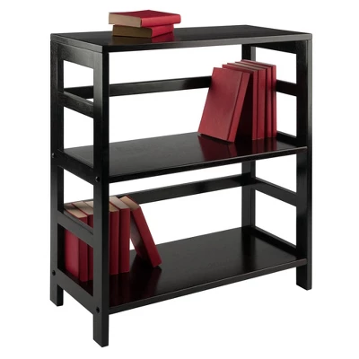29.21" 2 Tier Leo Shelf Storage Or Bookshelf Wide Espresso Brown - Winsome - Image 5