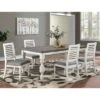 5pc Cambrien Rustic Farmhouse Dining Set Antique White/Gray - HOMES: Inside + Out