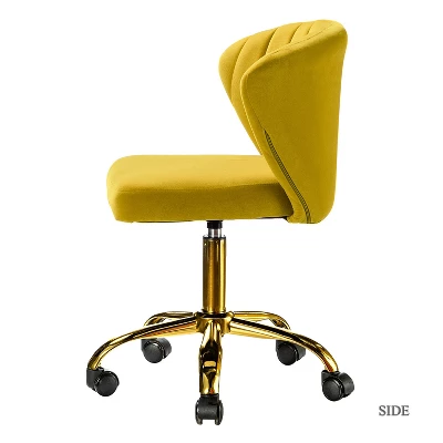 Ilia Task Chair Swivel Office Chair Desk Chair With Tufted Back | Karat Home - Image 2