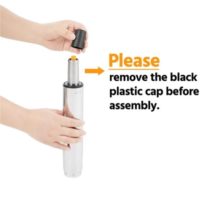 Yaheetech Height Adjustable Modern PU Leather Rolling Bar Stool Salon Stool - Image 6