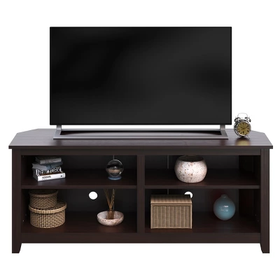 Entertainment Center - TV Stand Supports Up To 65-inch TVs - Traditional Design With 4 Cubbies And 2 Shelves By Lavish Home (Espresso) - Image 6
