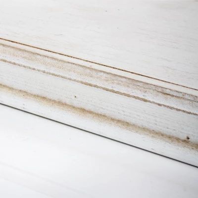 8" X 16" Set Of 2 Decorative Wood Floating Corner Shelves White - American Art Decor - Image 2