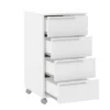 Maia 4 Drawer File Cabinet White - Polifurniture