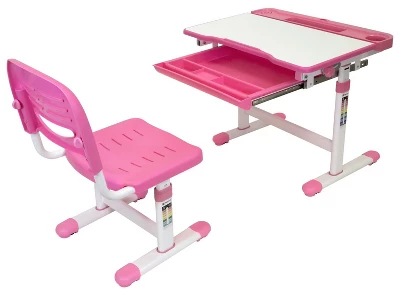 Mount-It! Kids Desk And Chair Set For Ages 3 To 10 - Pink