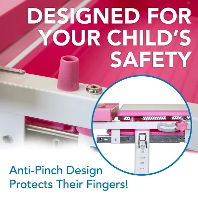 Mount-It! Kids Desk And Chair Set For Ages 3 To 10 - Pink - Image 3