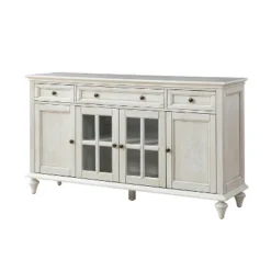 Nikolaj 58'' Wide 3 Drawer Traditional Sideboard With Solid Wood Legs| KARAT HOME