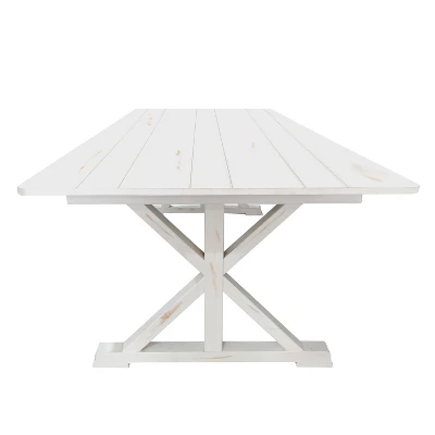 Flash Furniture HERCULES 8' X 40" Rectangular Solid Pine Folding Farm Table With X Legs - Image 2