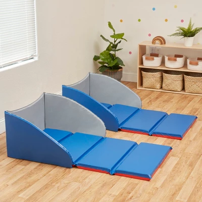 ECR4Kids Naptime Privacy Partition, Nap Divider, Blue/Grey, 5-Pack - Image 7