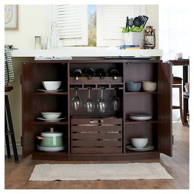Candy Plank Inspired Dining Buffet With Removable Crate Vintage Walnut - HOMES: Inside + Out - Image 2