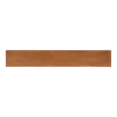 36" X 5" Alta Wood Shelf With 5 Posts Walnut Brown - Kate & Laurel All Things Decor - Image 3