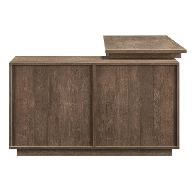 Sevyn Transitional L Shape Desk Walnut Oak - HOMES: Inside + Out - Image 3