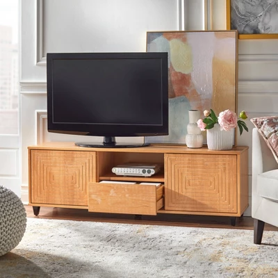Messina TV Stand For TVs Up To 68" Light Brown - Buylateral - Image 3