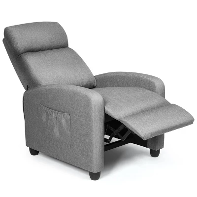 Recliner Massage Chair, Ergonomic Adjustable Single Sofa With Padded Seat Grey - Image 7