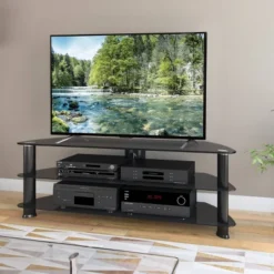 Corner TV Stand For TVs Up To 60" CorLiving Black