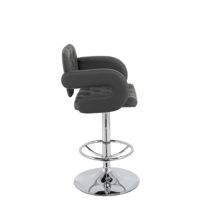 Set Of 2 Adjustable Counter Height Barstools With Armrests - CorLiving - Image 2