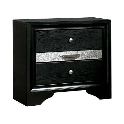 2pc Queen Whether By Bed With Nightstand Black - MiBasics - Image 2