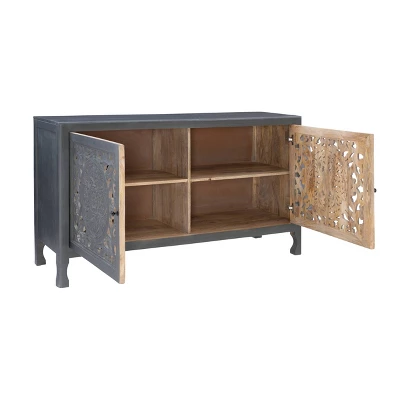 Heady 2 Door Carved Cabinet - Powell Company - Image 2