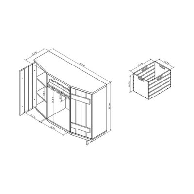 Candy Plank Inspired Dining Buffet With Removable Crate Vintage Walnut - HOMES: Inside + Out - Image 5