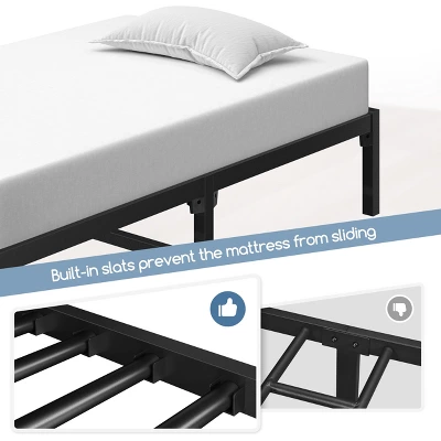 Yaheetech Metal Platform Bed Frame With Ultra-Durable Steel Slat Support - Image 4