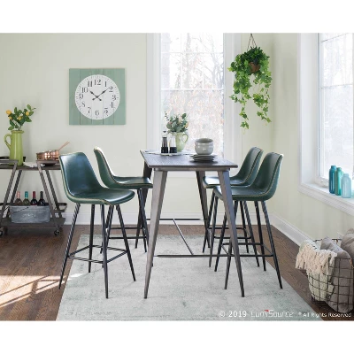 Oregon Industrial Counter Table Antique/Espresso - LumiSource - Image 7