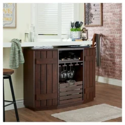 Candy Plank Inspired Dining Buffet With Removable Crate Vintage Walnut - HOMES: Inside + Out