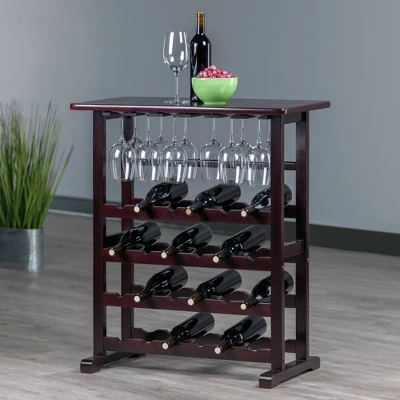 Vinny Wine Rack Espresso Dark Espresso - Winsome - Image 6