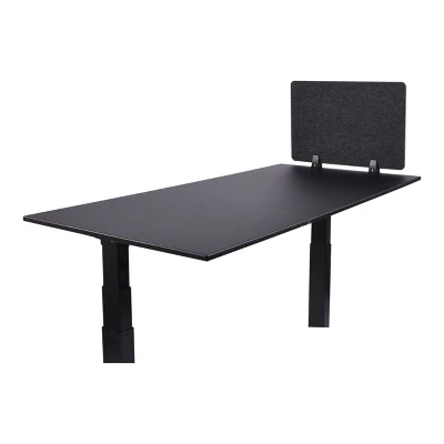Stand Up Desk Store ReFocus Raw Clamp-On Acoustic Desk Divider Mounted Privacy Panel To Reduce Noise And Visual Distractions