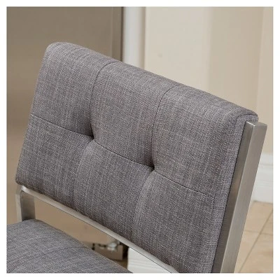 Set Of 2 Qyto 30" Fabric Barstool Light Gray - Christopher Knight Home - Image 2