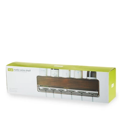 True Wall Mounted Wine Shelf & Stemware Rack, Wood - Image 5
