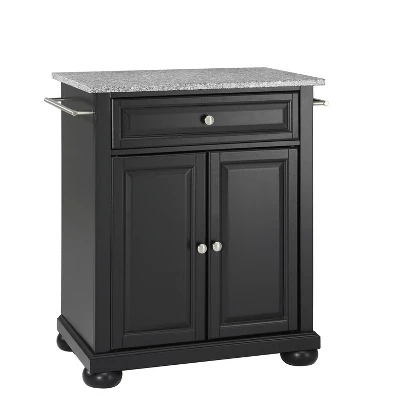 Alexandria Gray Granite Top Portable Kitchen Island/Cart - Crosley - Image 3