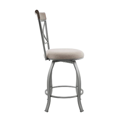 Carter Swivel Metal Counter Stool Pewter - Powell - Image 2