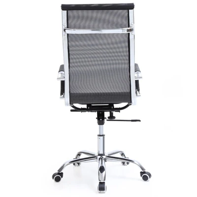 Mesh High Back Adjustable Height Swiveling Executive Chair In Black - Hodedah - Image 4