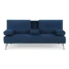 Miley Convertible Futon Sectional Sofa Navy Blue - Serta