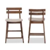 Set Of 2 Larine Wood Counter Height Barstools - Baxton Studio
