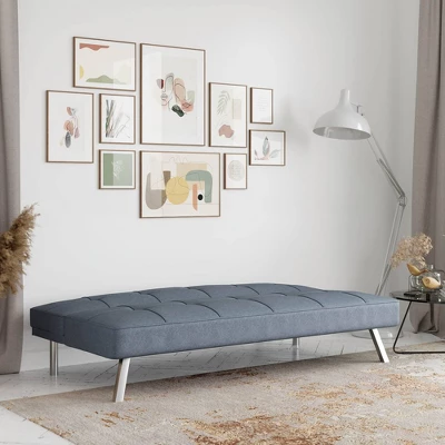 Colette Convertible Futon Sofa Bed Light Gray - Serta - Image 10