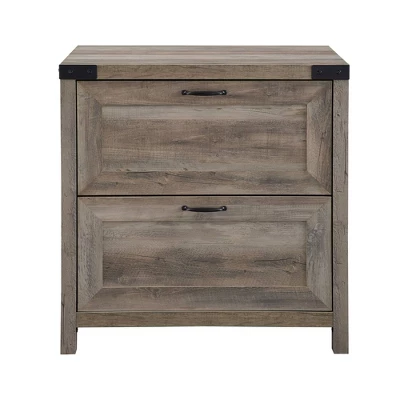 Rustic Farmhouse 2 Drawer File Cabinet - Saracina Home - Image 2