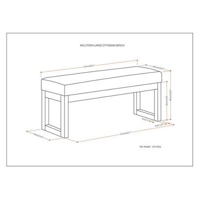 Large Madison Ottoman Bench - WyndenHall - Image 8